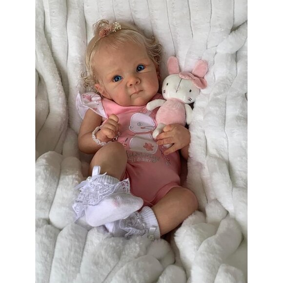 🆕22 Inch Reborn Toddler Girl Baby Doll Soft Vinyl Body Newborn Baby Doll - Picture 1 of 8